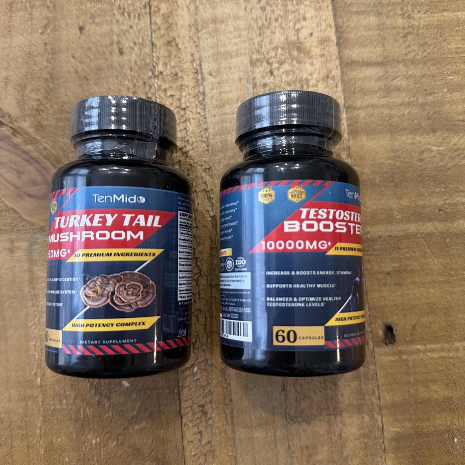 2 Pack TenMid Turkey Tail Mushroom 5050mg 90 Capsules EXP 2/27