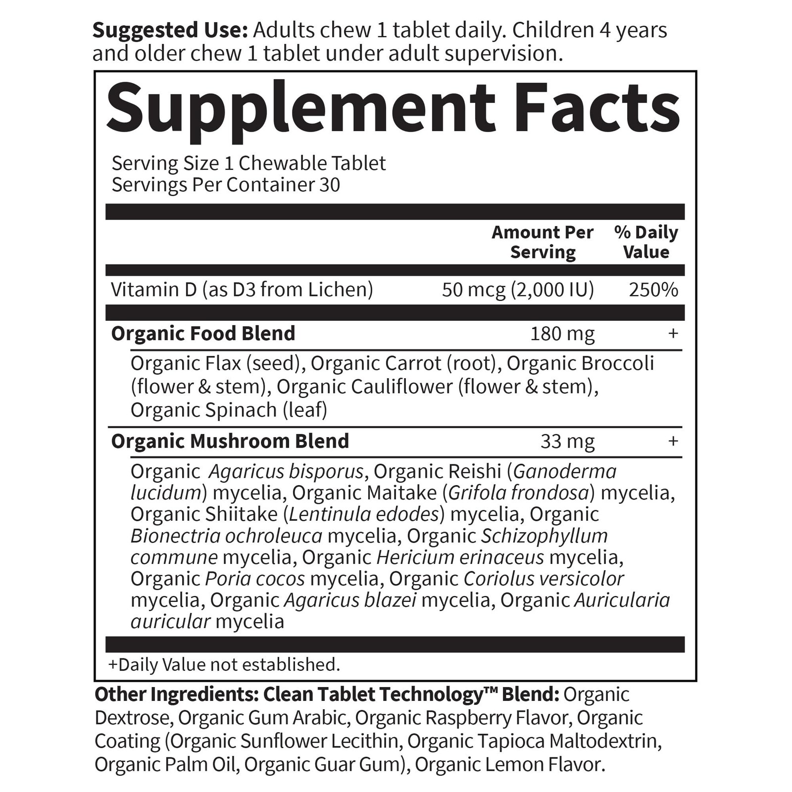 5/27 Garden of Life Organics Vegan Vitamin D3 Chewable – Raspberry Lemon, 2,000