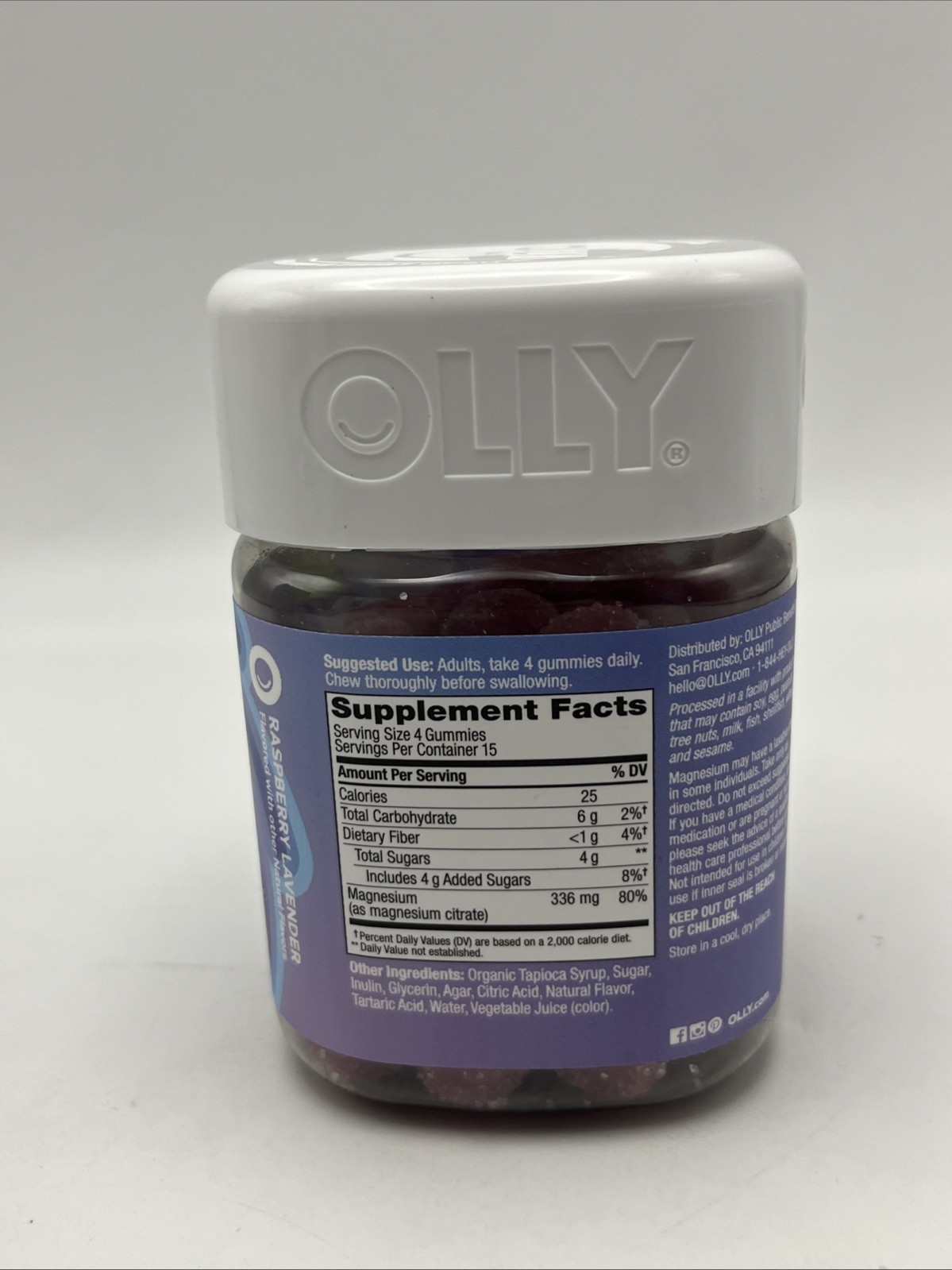 OLLY Relaxing Magnesium Gummies, Supports Muscle 1 Count (Pack of 60)