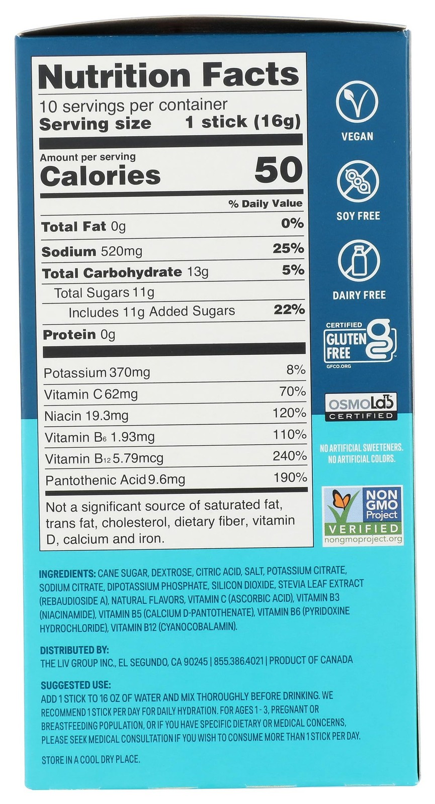 Liquid IV Watermelon Hydration Drink Mix 10 Count, 0.56 OZ