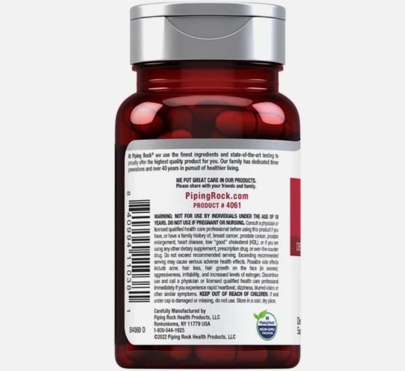 DHEA 100mg | 90 Capsules | Non-GMO, Gluten Free Supplement | by Piping Rock