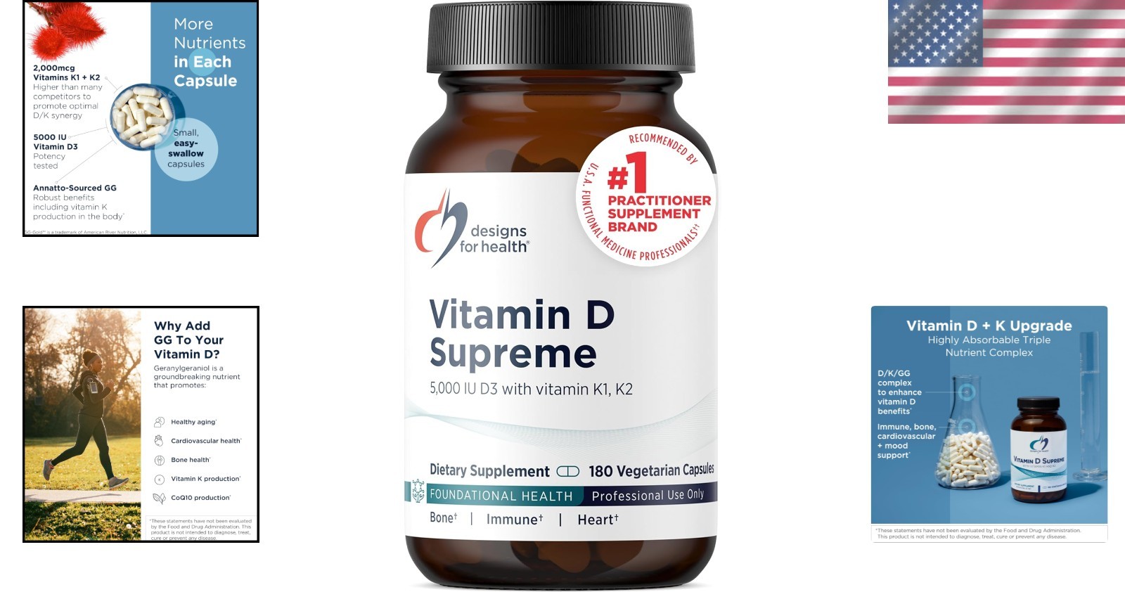 Vitamin D Supreme: 5000 IU & 2000 mcg K2 for Complete Adult Health – Gluten-Free