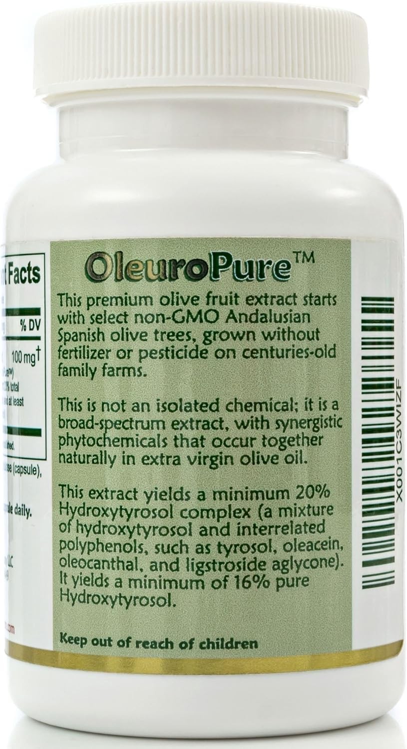 Authentic Hydroxytyrosol Complex Capsules – 20% Strength, 90 Count from Spain