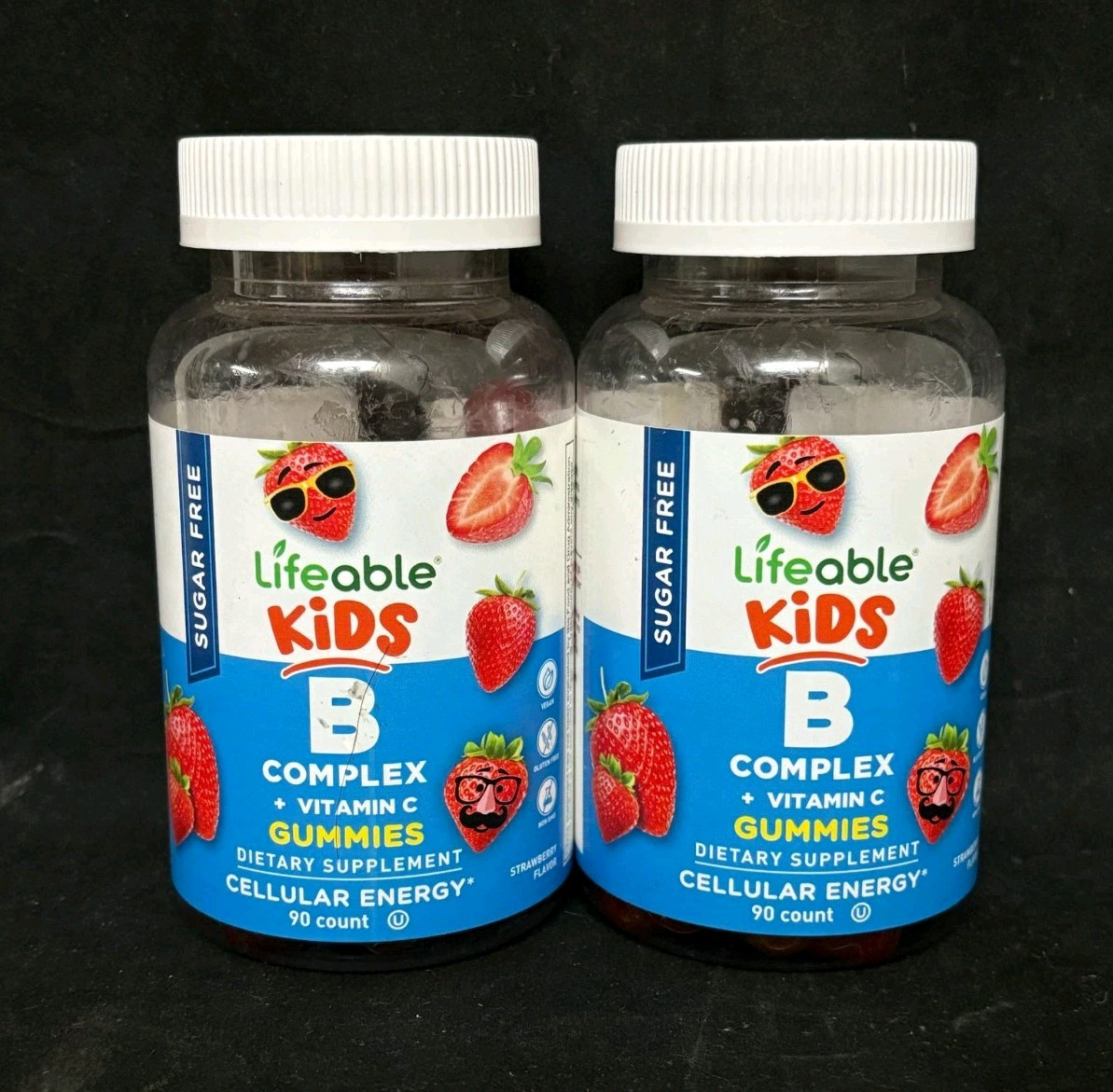 2Pk Lifeable Sugar Free Vitamin B Complex + Vitamin C Gummies 90 Gum EXP:05/2025
