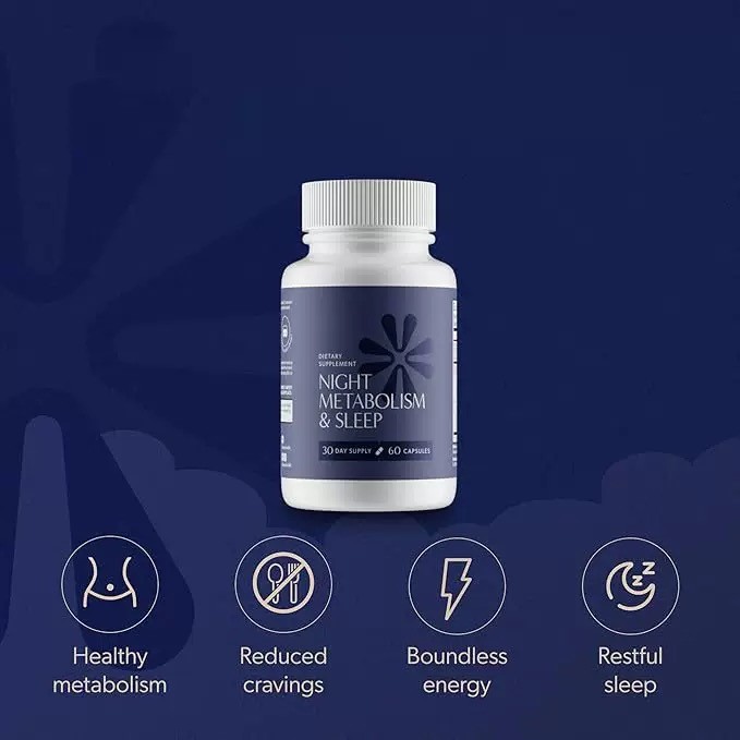 Night Metabolism & Sleep Dietary Supplement 60 Capsules Sleep Support