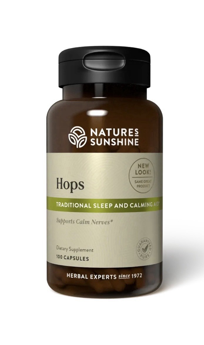 Nature’s Sunshine Hops – 100 Veg Capsules Promotes Sleep & Calmness NEW
