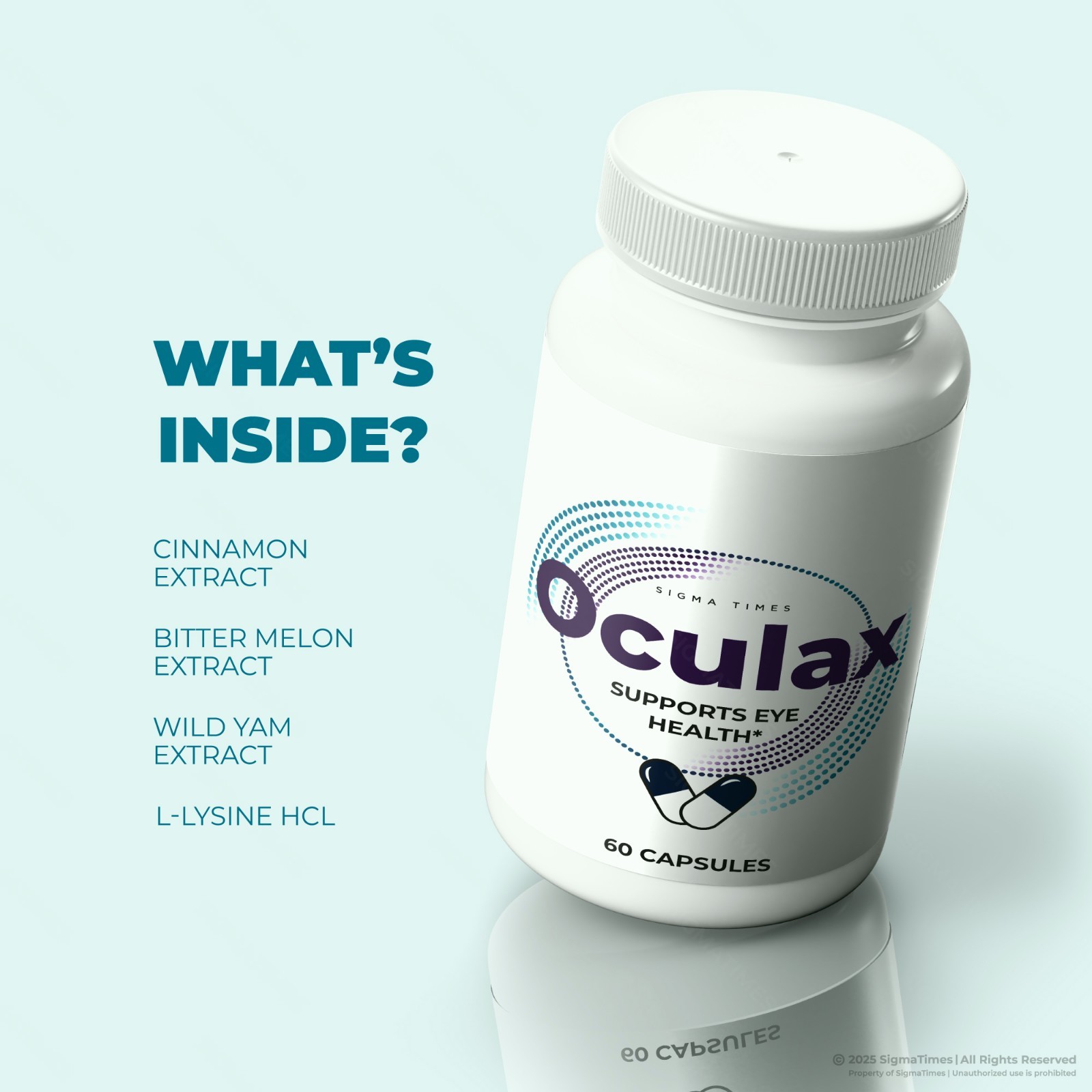 Oculax Capsules, Premium Eye & Vision Support Supplement – Eye Health – 5 Pack