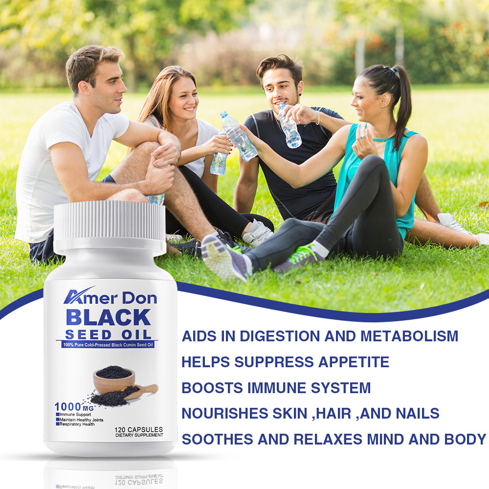 Original Black Seed Oil Hard Capsules 100% Virgin Cold Pressed 1000mg 120 Pills