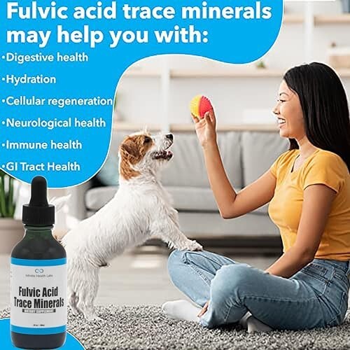 Fulvic Acid Trace Minerals Supplement – 169 Servings – Made in USA