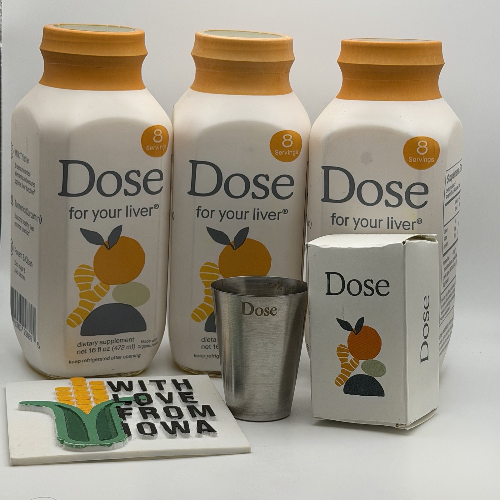 Dose For Your Liver Supplement 3 Bottles 16oz Sealed w/ Dosing Cup Exp 01/2028