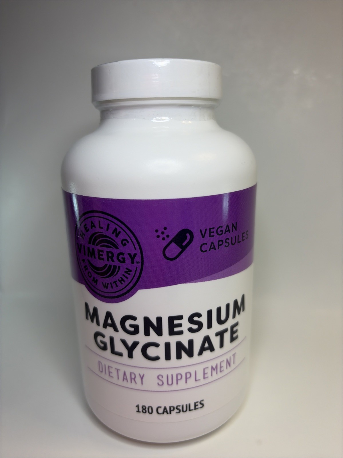 Vimergy Magnesium Glycinate w/ Ginger Root & Turmeric – 310mg 180 Vegan Capsules