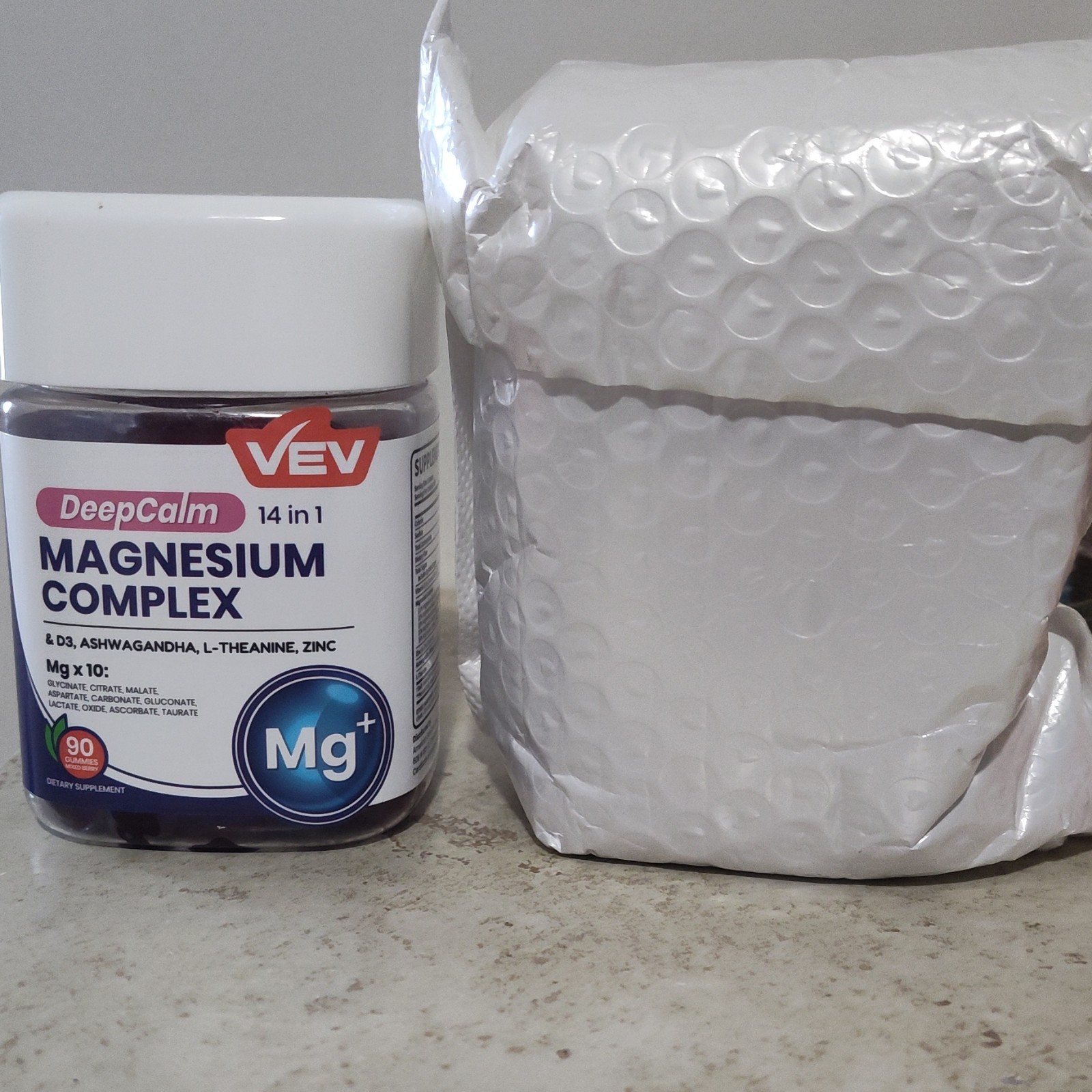 VEV DeepCalm 14-in-1 Magnesium Complex Gummies 90ct D3 Ashwagandha Zinc