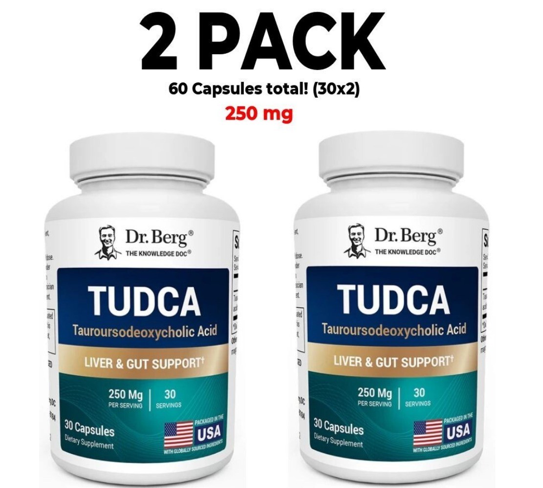 TUDCA, 2 packs -250 milligrams, 30 vegetable capsules per capsule (60 tota 1!)-