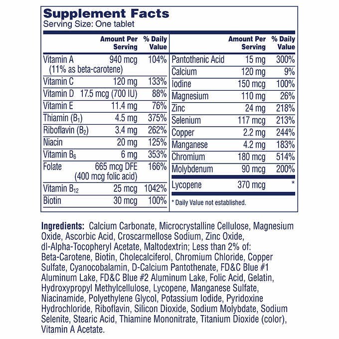One A Day, Men’s 50+ Complete Multivitamin, 300 Count
