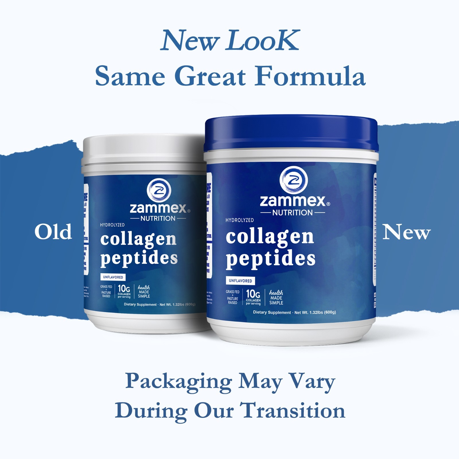 Collagen Peptides Powder Hydrolyzed Collagen ProteinTypes 1& 3 Unflavored-2.64LB