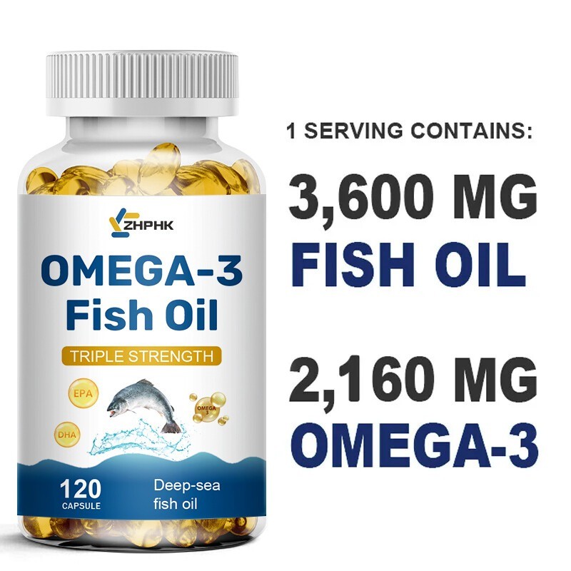 Omega-3 fish oil capsules support metabolism emotions nerves anti-inflammatory