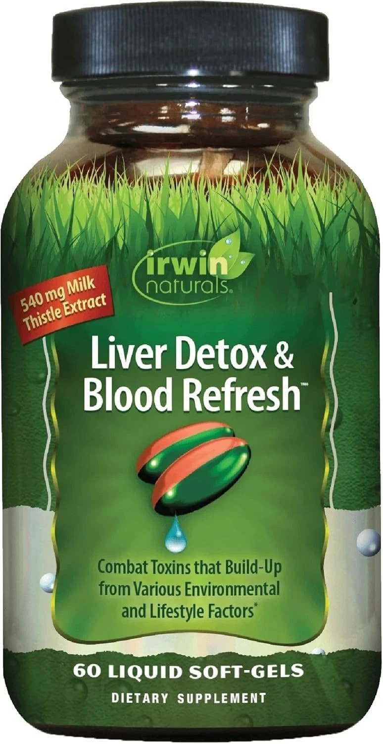Irwin Naturals Liver Detox & Blood Refresh 60 Softgels Each (Pack of 3)