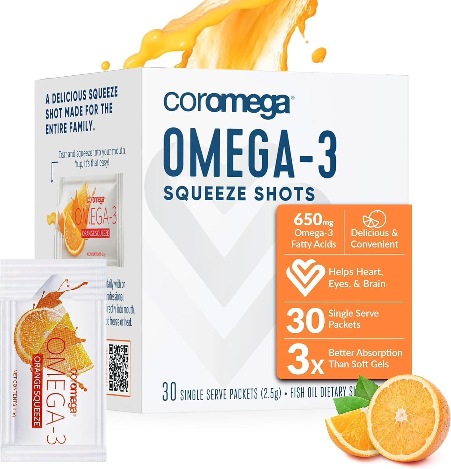 Omega 3 Fish Oil Supplement, 650Mg of Omega-3S with 3X Better Absorption than So