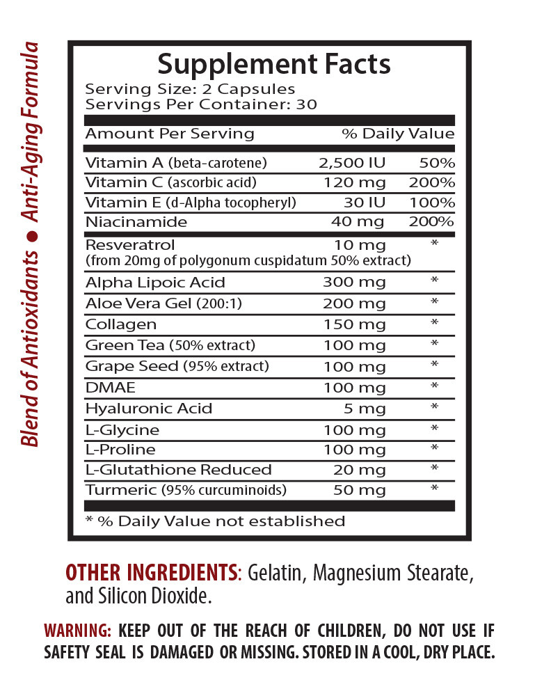 well skin & good support – ANTI WRINKLE FORMULA – caps for skin & eye health 2 B