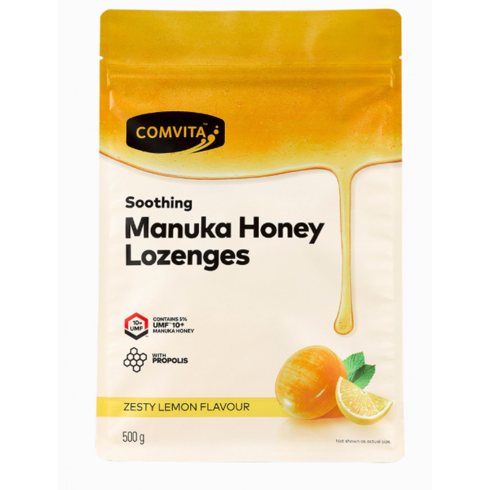 (BULK) Comvita UMF 10+ Manuka Honey Lozenges with Propolis-500gm, 100xLozenges