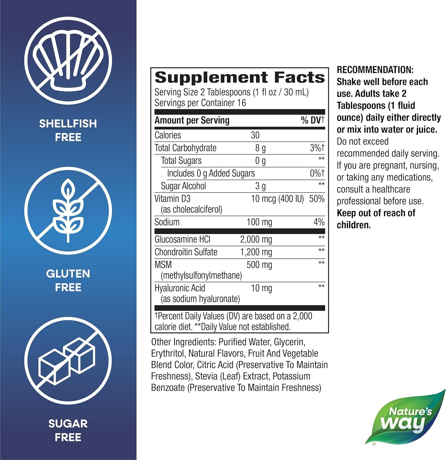 Nature’s Way Joint Movement Glucosamine Fast Absorbing 16 Fl Oz (Pack of 1)