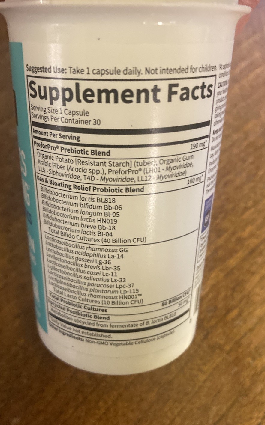 Garden of Life Once Daily 3-in-1 Complete Prebiotics, Postbiotics & Probiotics
