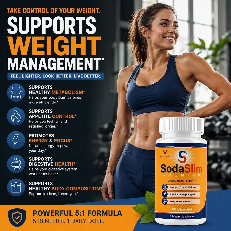 SodaSlim Advanced Weight Management Support Supplement 60 Capsules Free Shipping