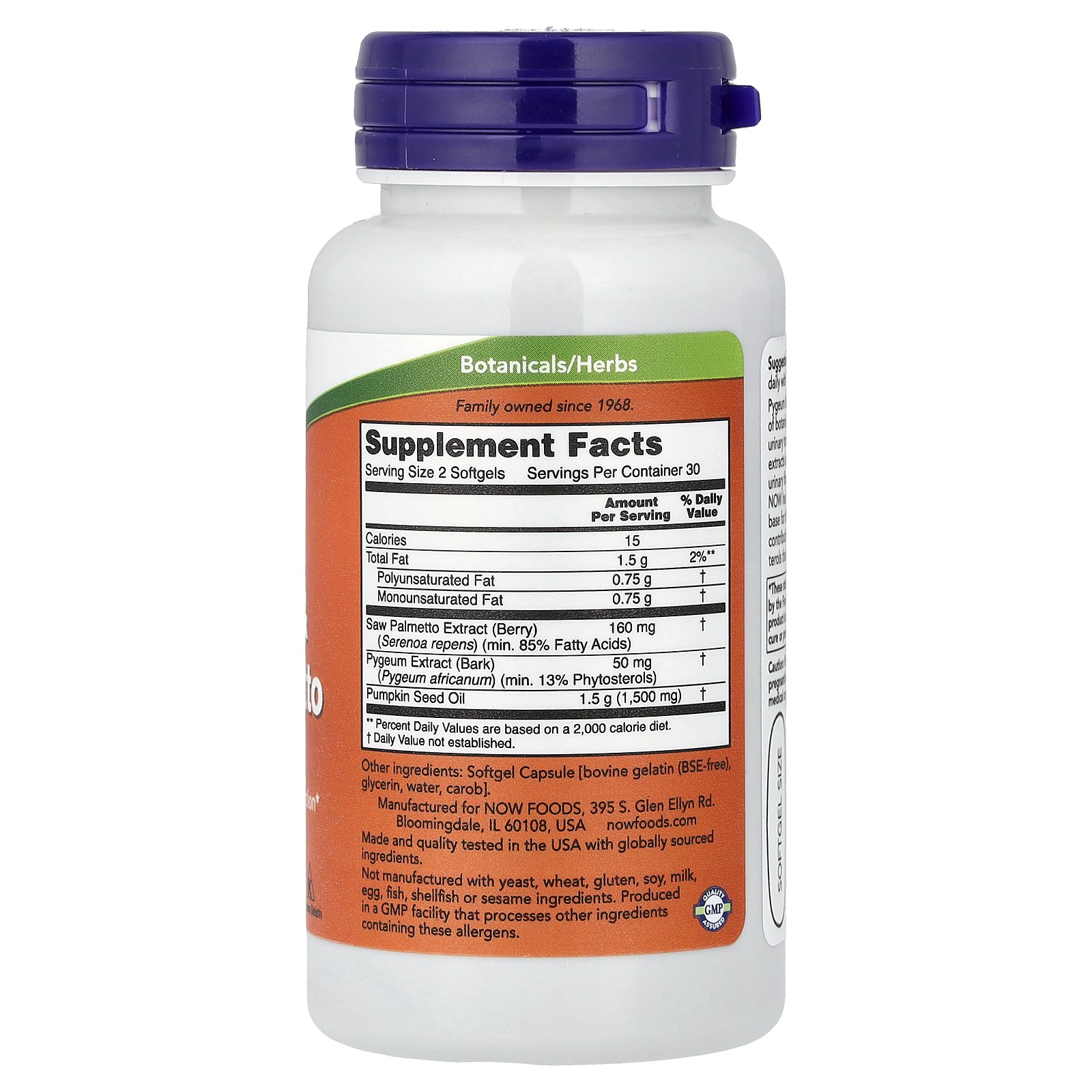 Pygeum & Saw Palmetto, Men’s Health, 60 Softgels