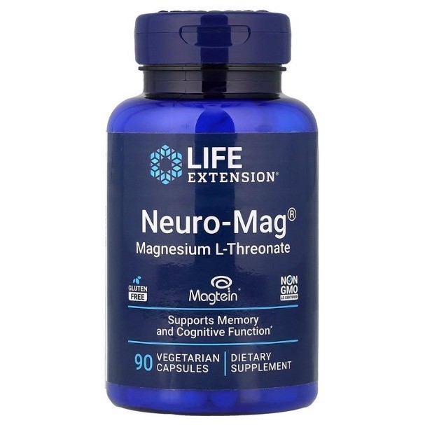 Life Extension Neuro-Mag,Magnesium L-Threonate, 90 Capsules Vegetarian