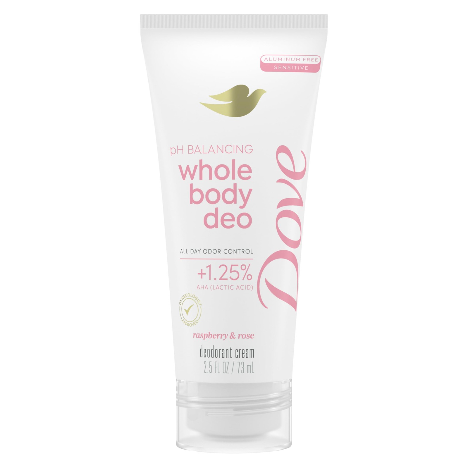 Dove Whole Body Deodorant Aluminum Free pH 2.5 Ounce (Pack of 1), White