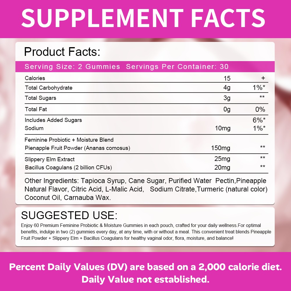Female Probiotic Moisturizing Gummy