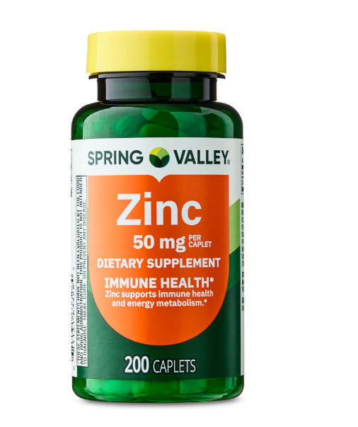 Spring Valley Zinc 50mg Caplets- 200 Count new free shipping
