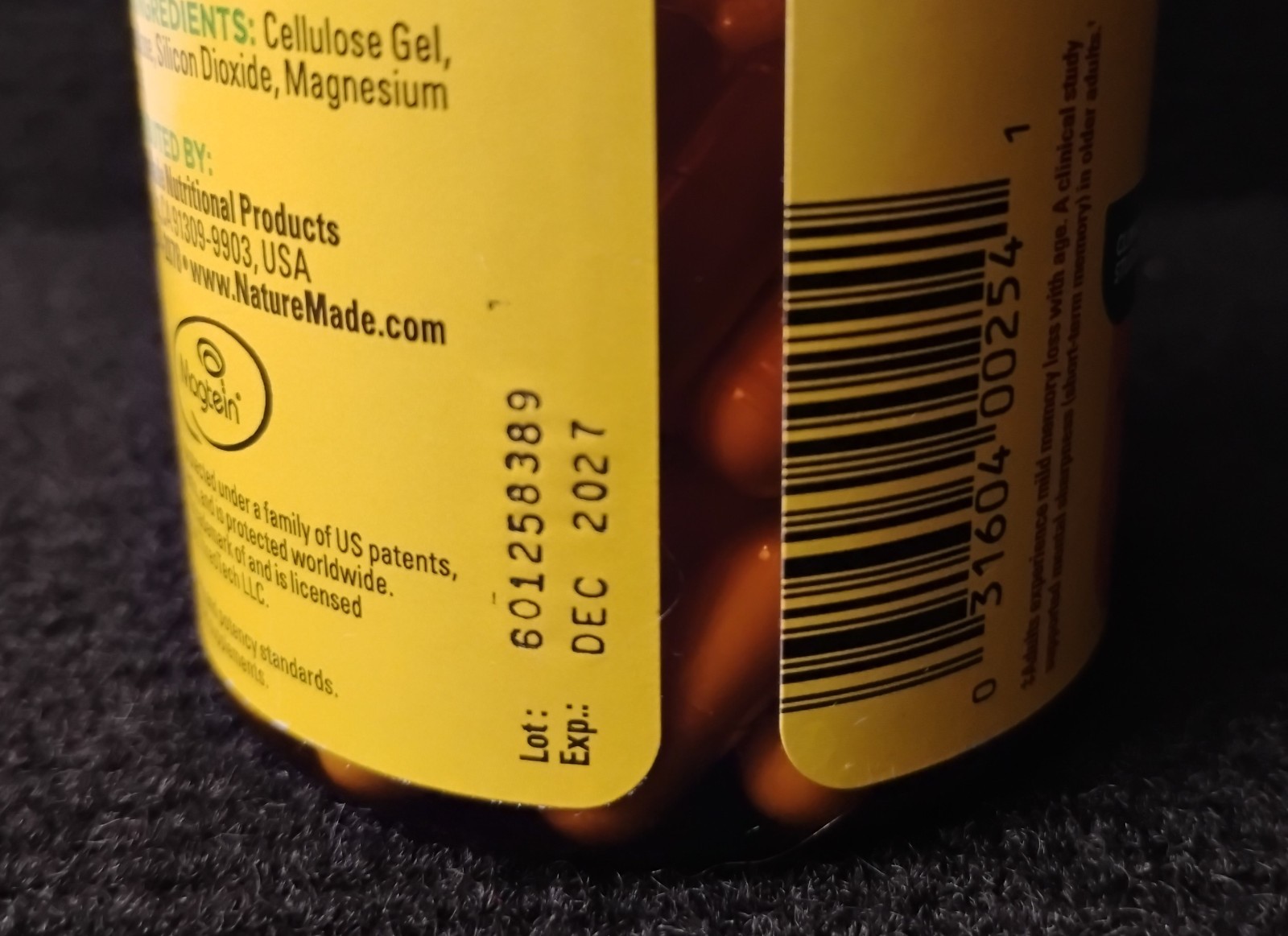 Nature Made Magnesium L-Threonate 60 Caps Unopened
