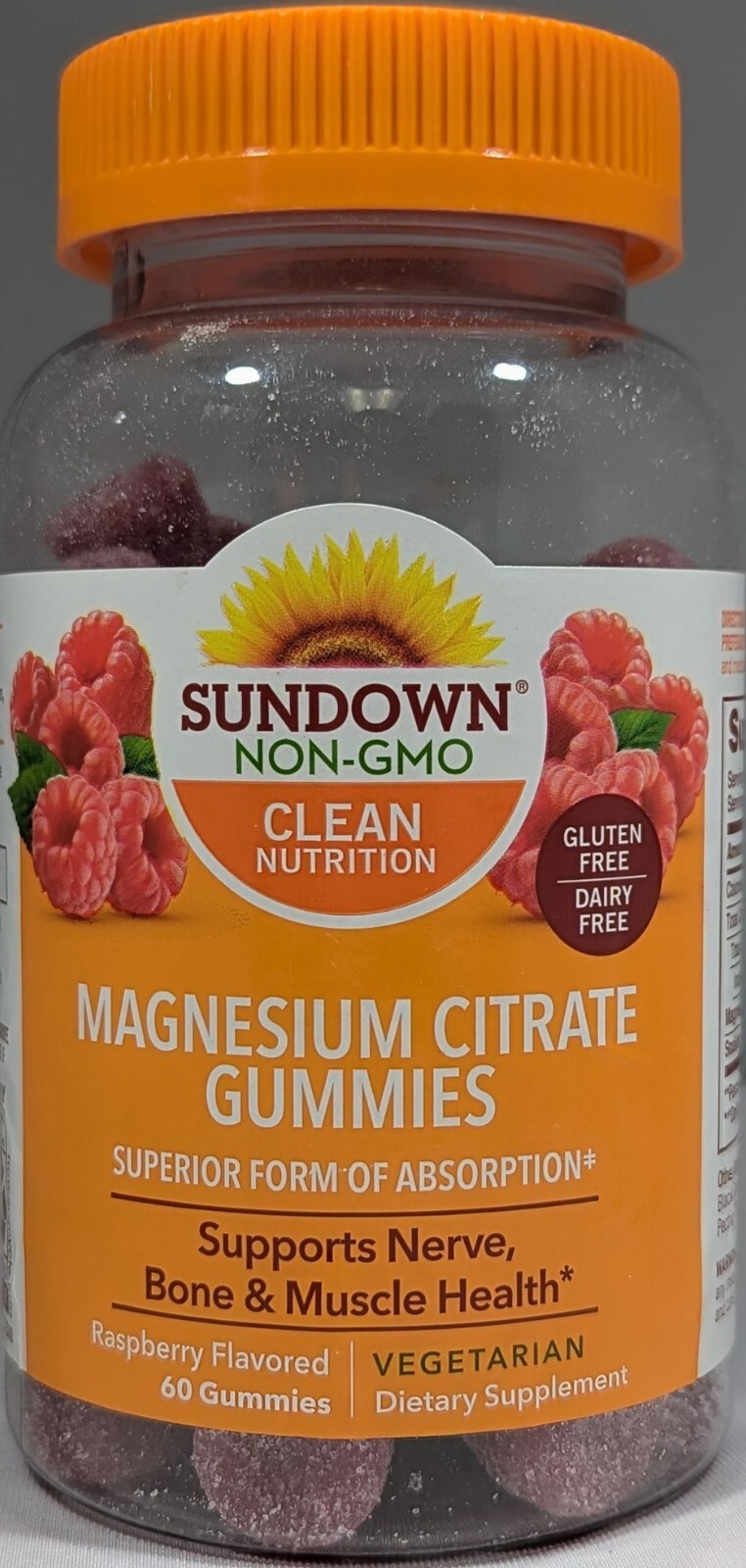 Sundown Magnesium Citrate, 60 Gummies – Nerve, Bone & Muscle Health – EXP: 6/25