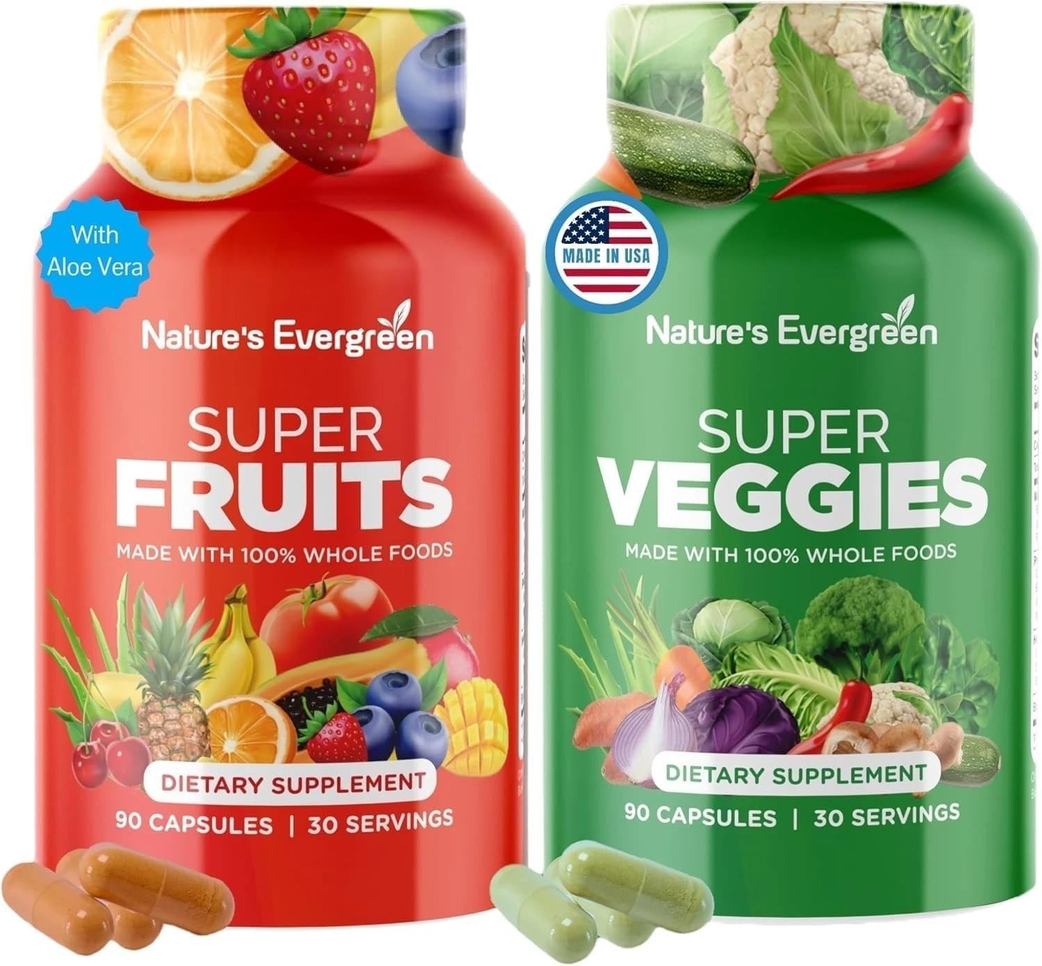 Fruits and Veggies Supplement – Nature 90 Count (Pack of 2)