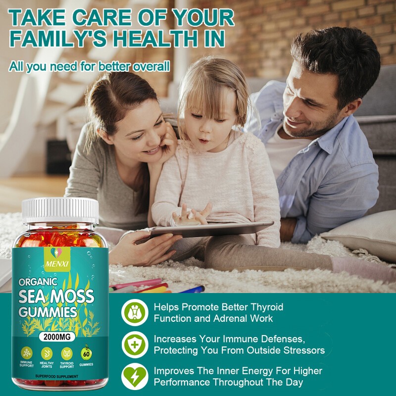 Sea Moss 2000mg Gummies – Immune Support & Thyroid Health | Organic Superfood