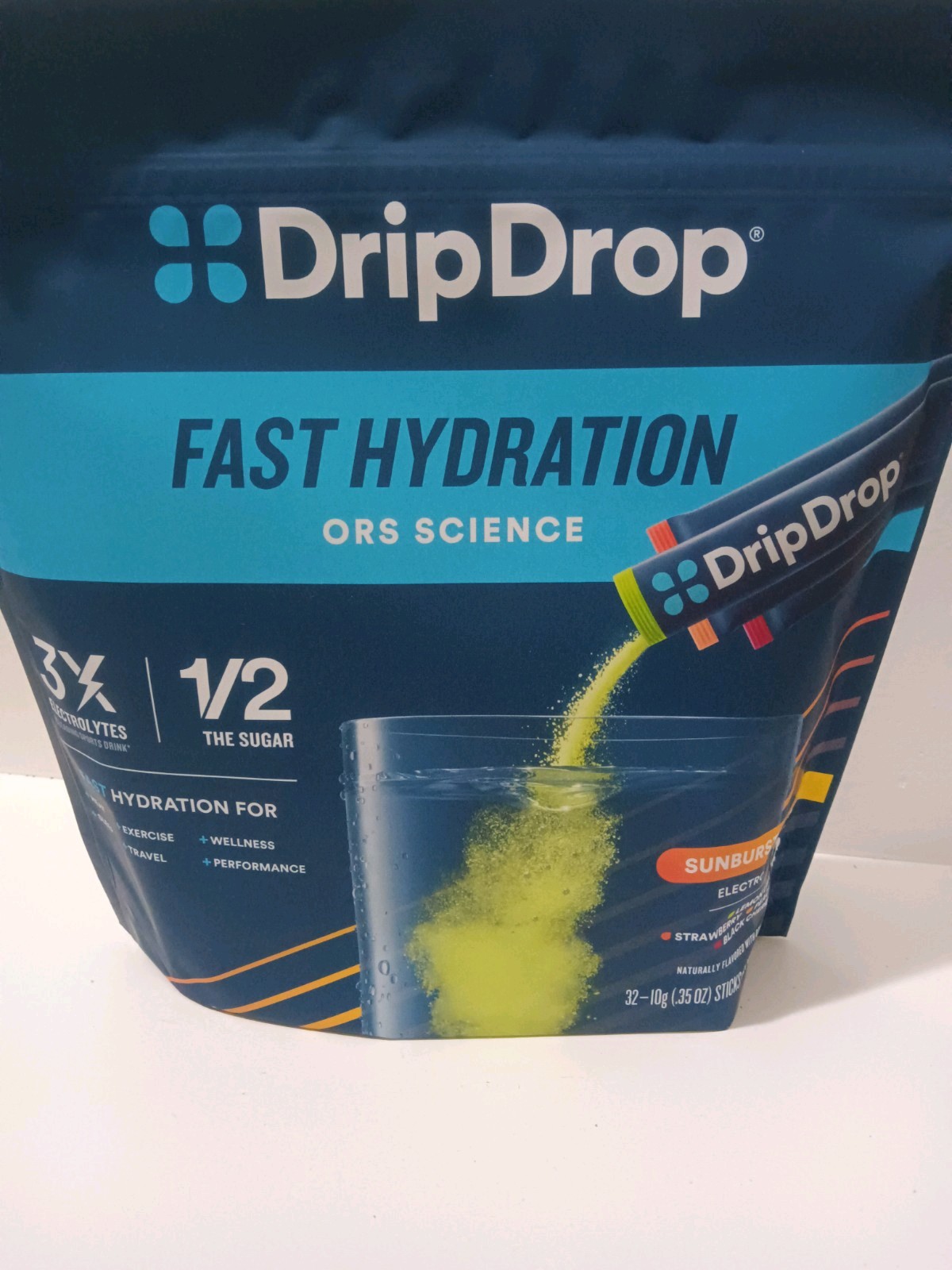 DripDrop Hydration Packets – Juicy Variety Pack – 32 Servings (Pack of 1)