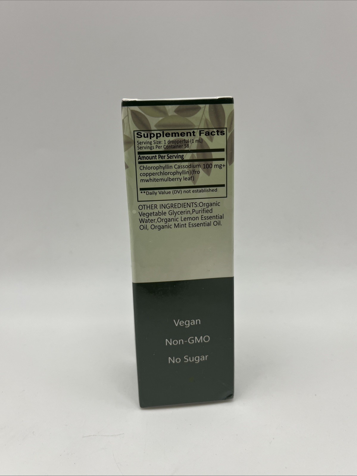 Ruolai Ultra-Concentrated Chlorophyll Drops 5X Strength Natural Mint 2 fl oz