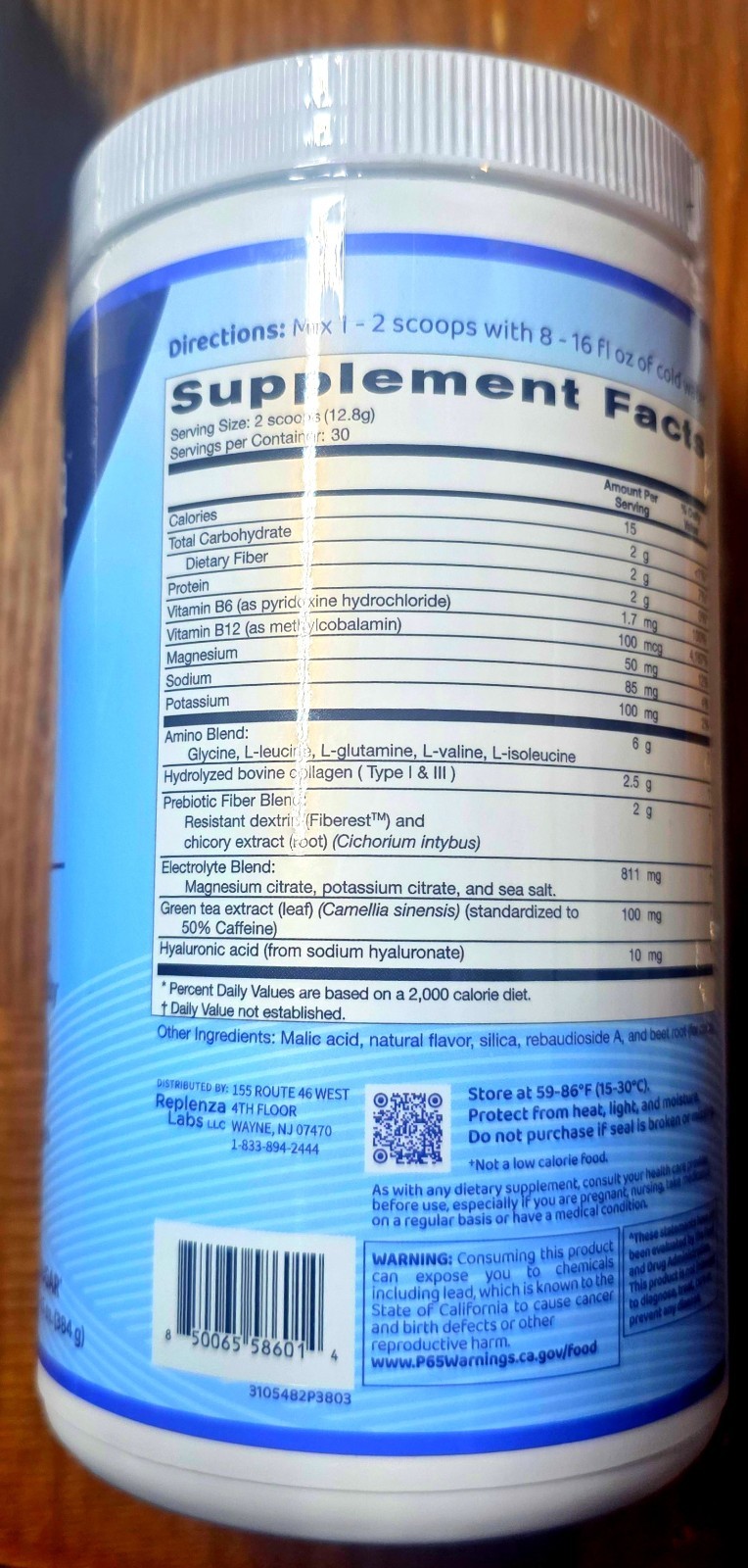 4×30-60 Day Replenza Daily Replenisher GLP-1 Mixed Berry Powder 08/26 Zero Sugar