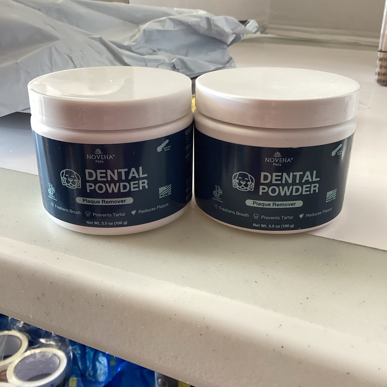 NOVEHA Pet Dental Powder Oral Care for Dogs & Cats 100 g Exp 3/27