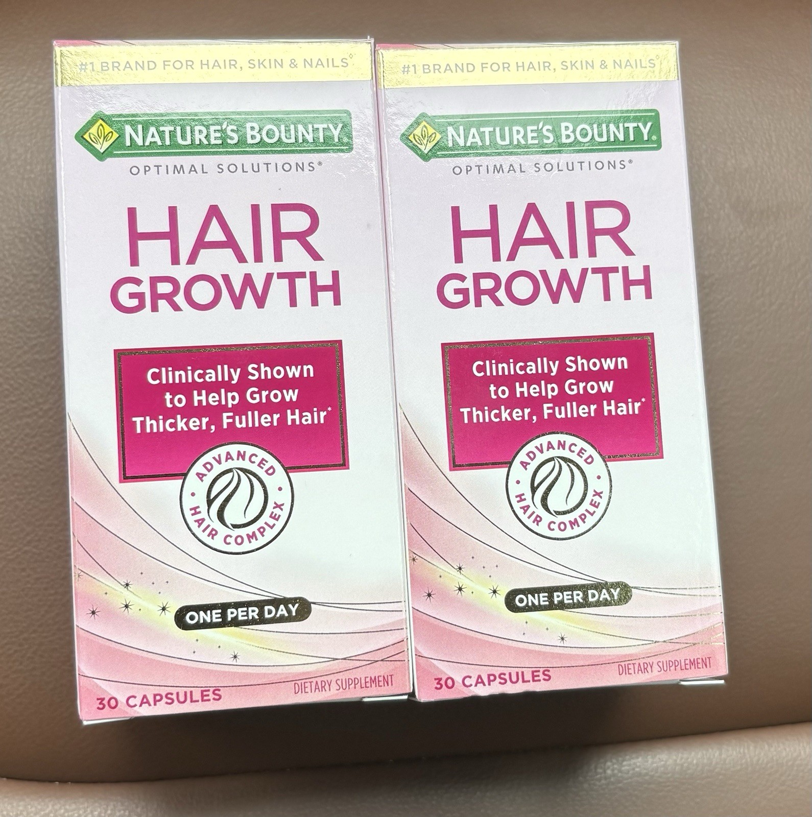 2 Pack Nature’s Bounty Hair Growth Supplement 60 Capsules, Exp. 04/2027