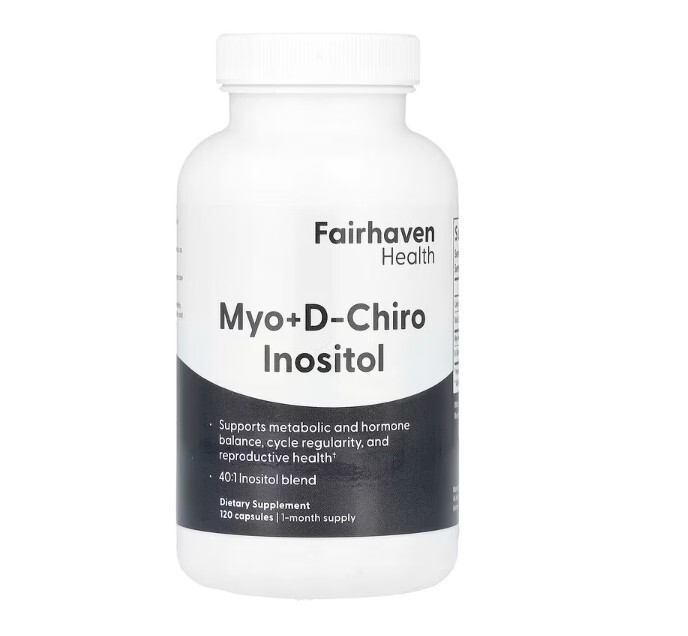 Fairhaven Health, Myo + D-Chiro Inositol, 2 PACK, 120 Capsules (240 total!)