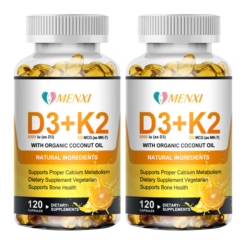 Vitamin D3 + Vitamin K2 120 Softgels – 5000IU Vit D3, 200Mcg MK7-K2 Per Serving