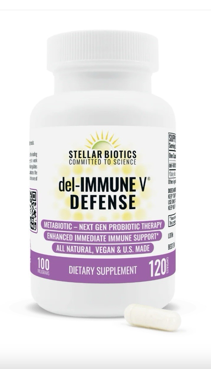 Stellar Biotics – del-Immune V® Defense 100mg, 120 Caps FREE SHIPPING