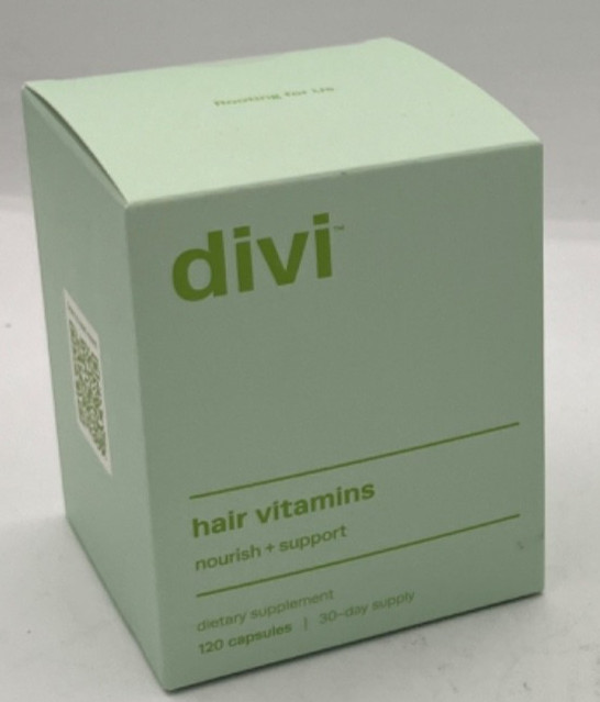 New DIVI Hair Vitamins Nourish + Support 120 Capsules Supplement, Read Descripti