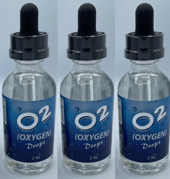 3 Liquid Oxygen Drops Health Naturally Dropper Stabilized Energy Purified Water