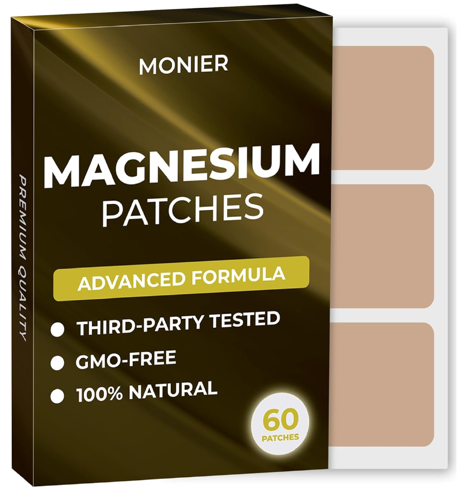 Natural Magnesium Patches for Muscle Support – 60 Pack with Calcium