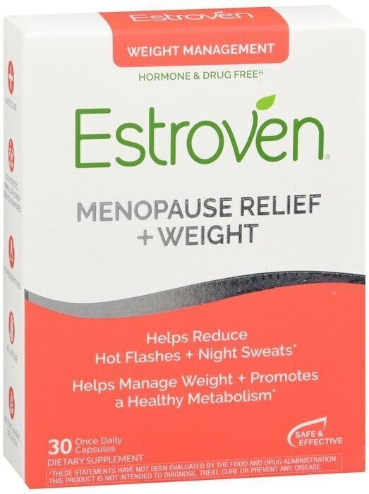 Estroven Menopause Relief + Weight Management Caps Original Version, 30 Count