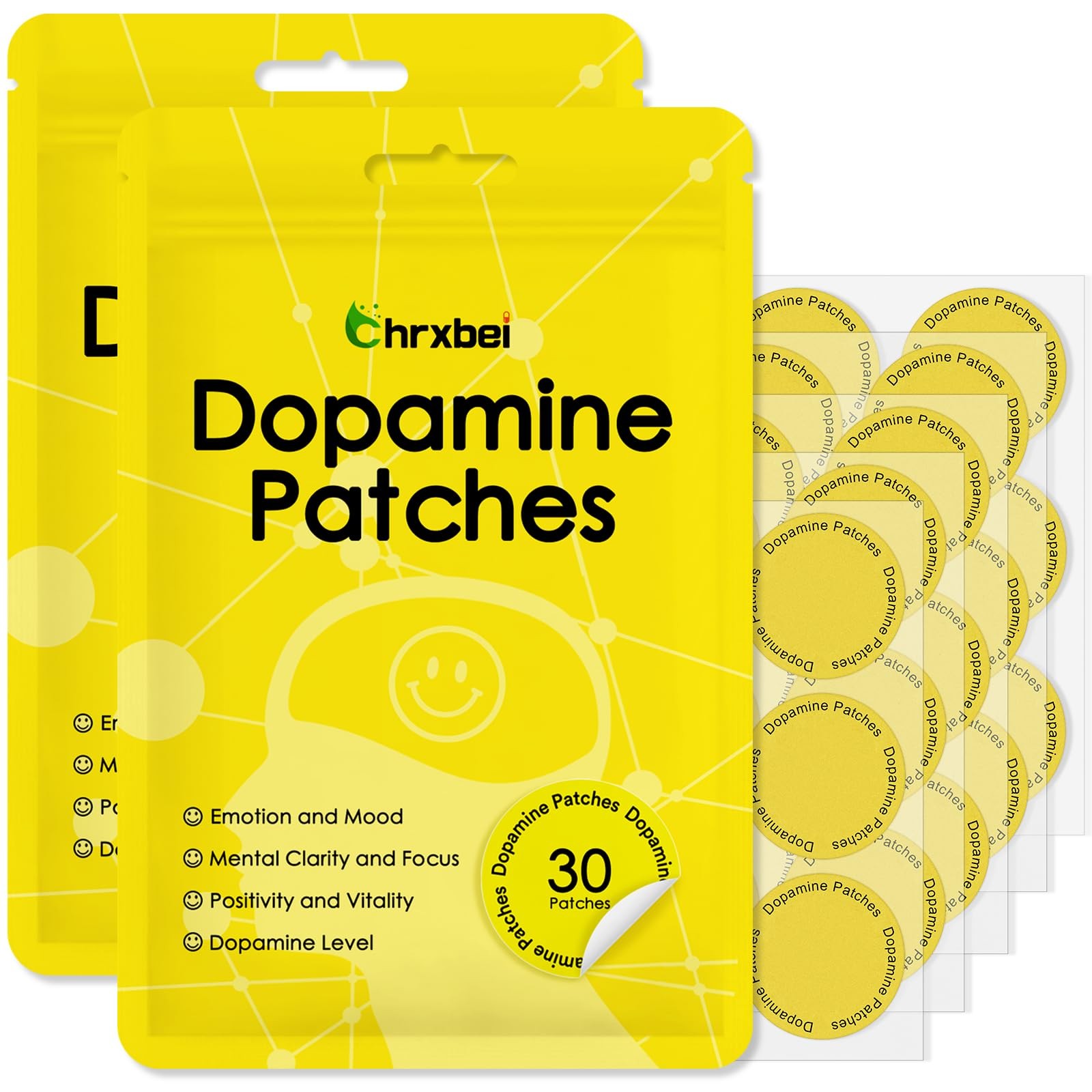 Extra Strength Dopamine Patches – 60 Vegan Plant-Based Formula