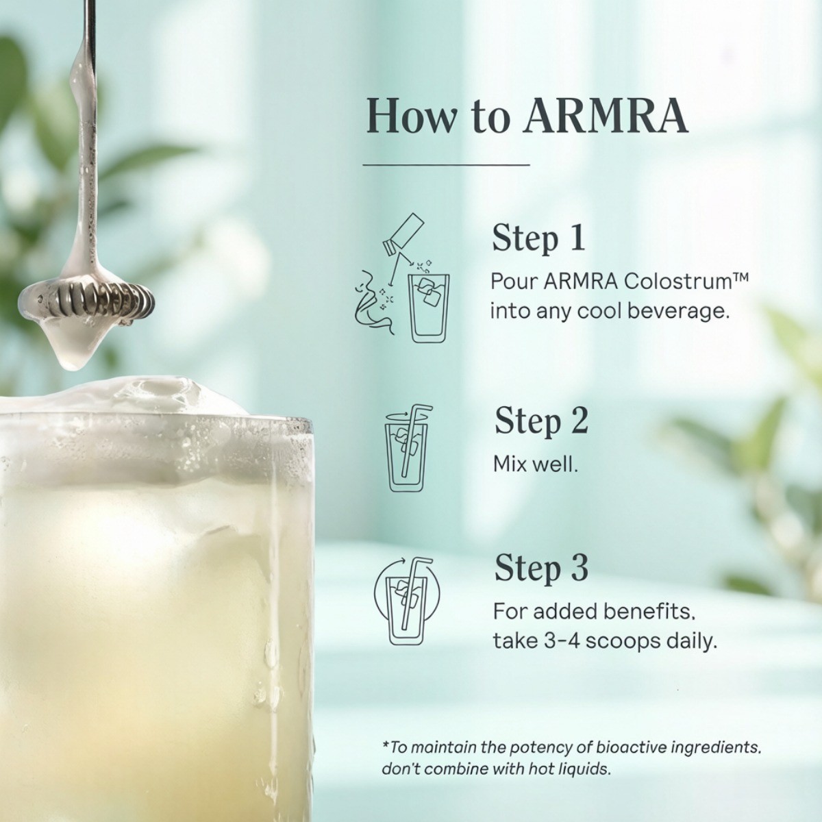 ARMRA Grass Fed Bovine Colostrum Powder Gut Immune Hair Skin Support 120 Serv